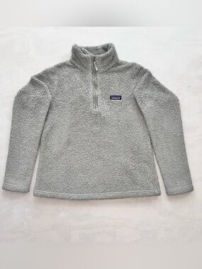 Patagonia Women's Gray 1/4 Zip Lightweight Logo Jacket Size S Long Sleeve